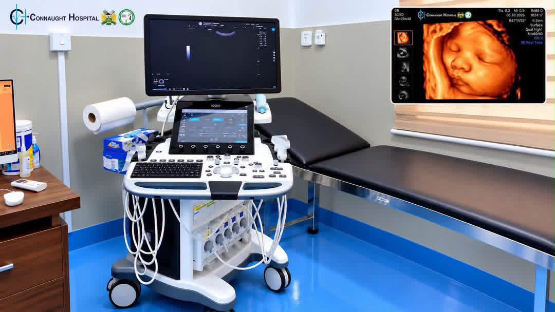 Ultrasound machine at Connaught Hospital